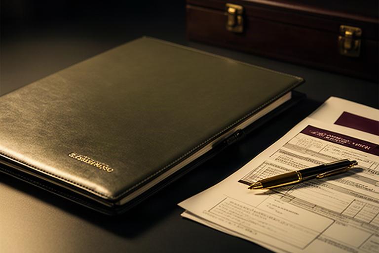 Carpeta reservada de defensa penal junto a notas profesionales en un escritorio